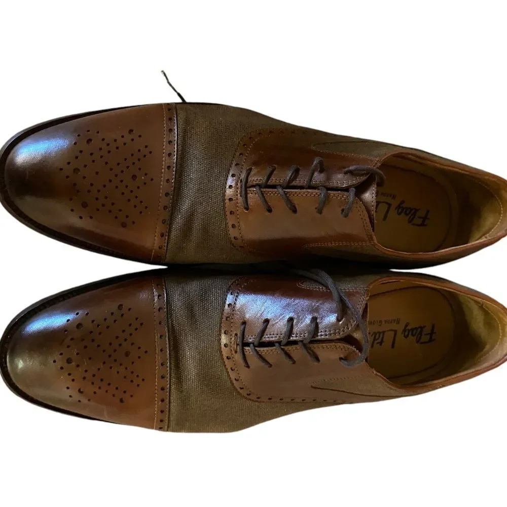 Flag LTD Hamilton Canvas Cap Toe dress shoes excellent condition size 11.5